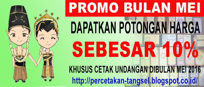 Cetak Undangan Bulam Mei 2016 dapat Potongan 10%