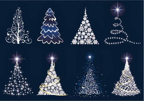 árboles de Navidad - Vector 1
