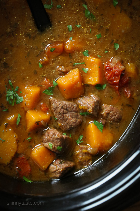 Slow-Cooker Beef and Kabocha Squash Stew
