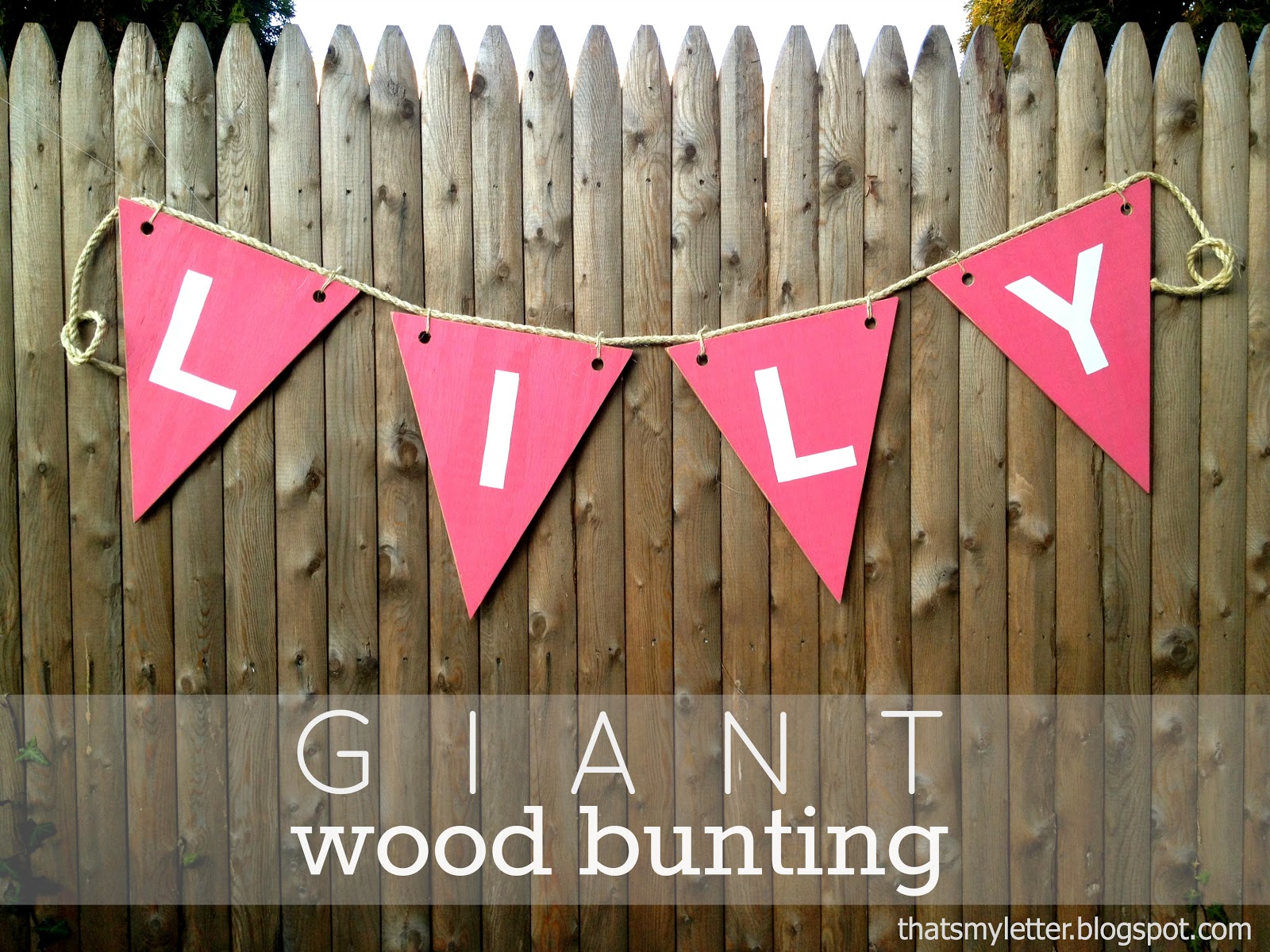 diy giant wood bunting