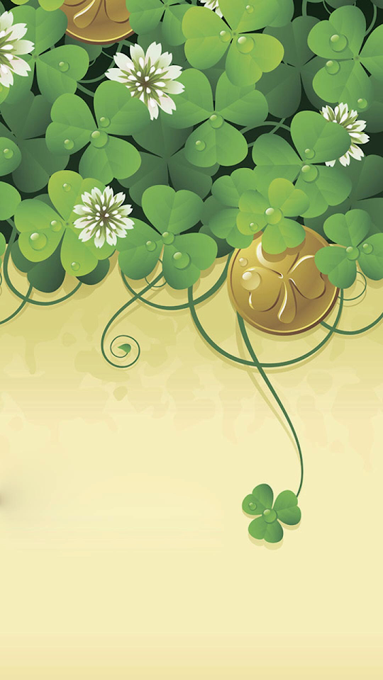 Lucky Clover Illustration  Android Best Wallpaper