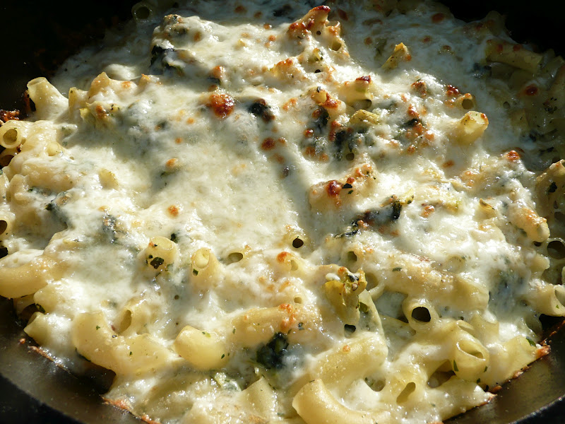 Everyday Dutch Oven Cheesy Baked Pasta with Spinach and Artichokes