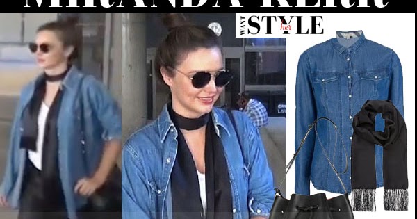 miranda kerr denim shirt