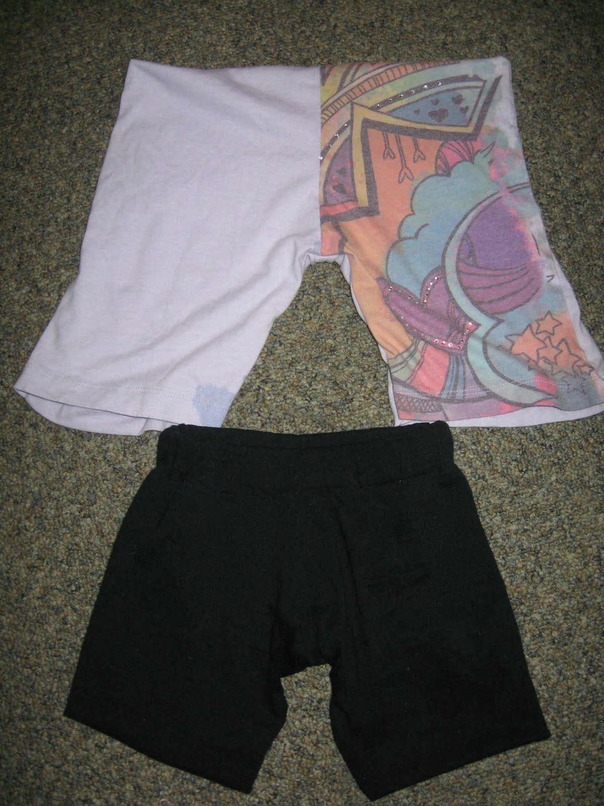 Chaos and Crafts Pants/Shorts made out of TShirts