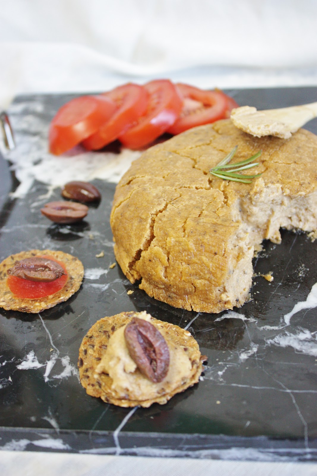 This Rawsome Vegan Life aged pine nut cheese with garlic & rosemary