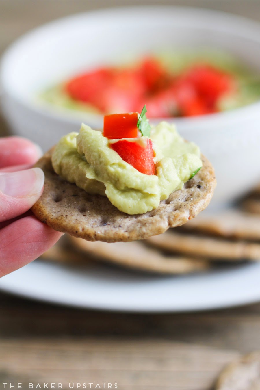 the baker upstairs guacamole white bean dip