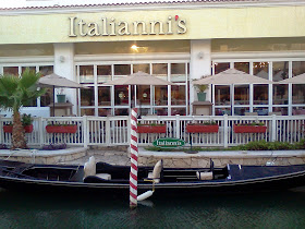 Gondola Boat in front of Italiannis