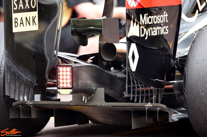 Somersf1 The Technical Side Of Formula One Bite Size Tech Lotus E22 Rear Wing Endplate Leading Edge Tyre Wake Slots Monaco