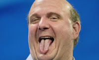 Steve Ballmer with tongue sticking out