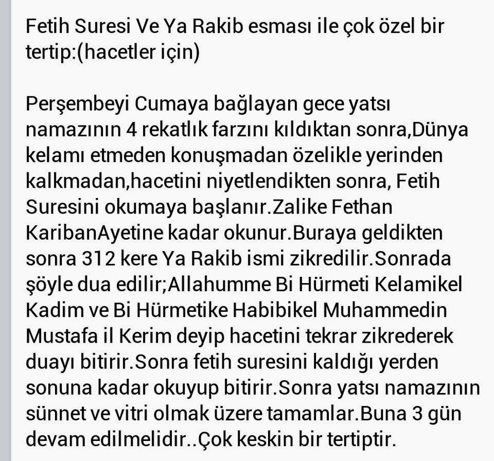 DUÂ DERYASI FETİH SURESİ İLE ÇOK GÜÇLÜ BİR HACET DUASI
