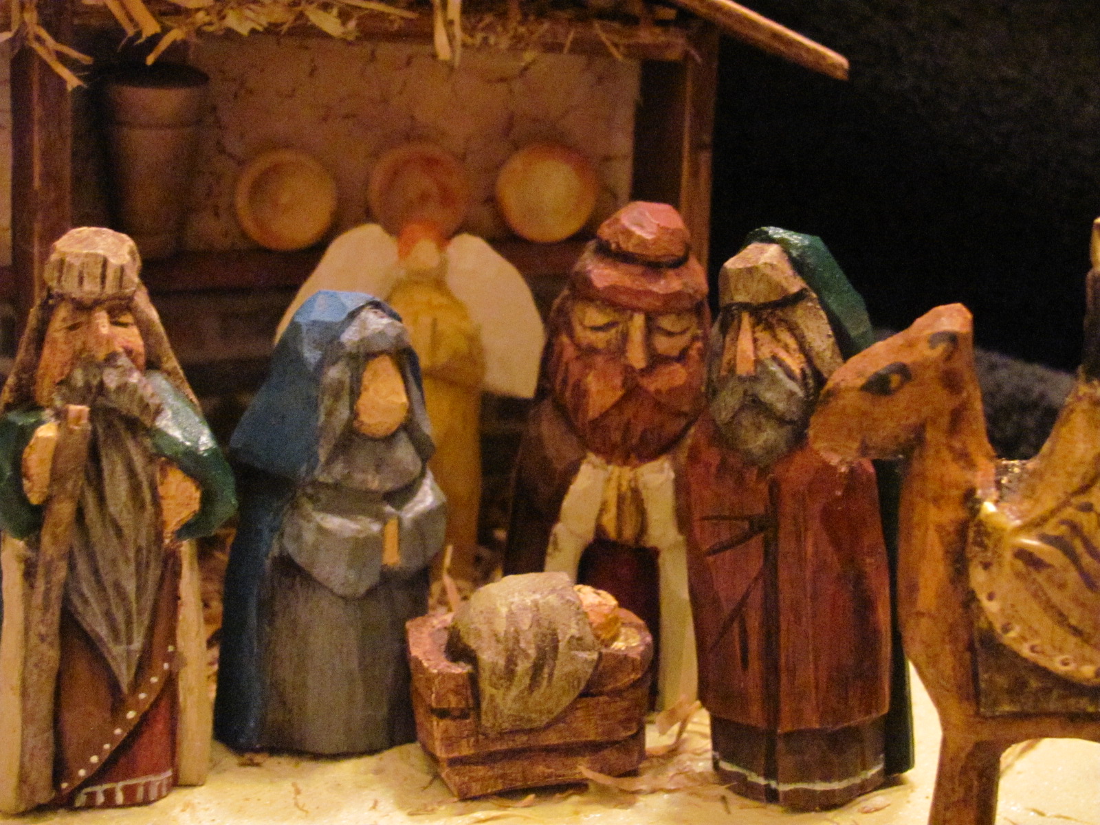 Bucks County Folk Art My HandCarved MINIATURE Nativity Scene