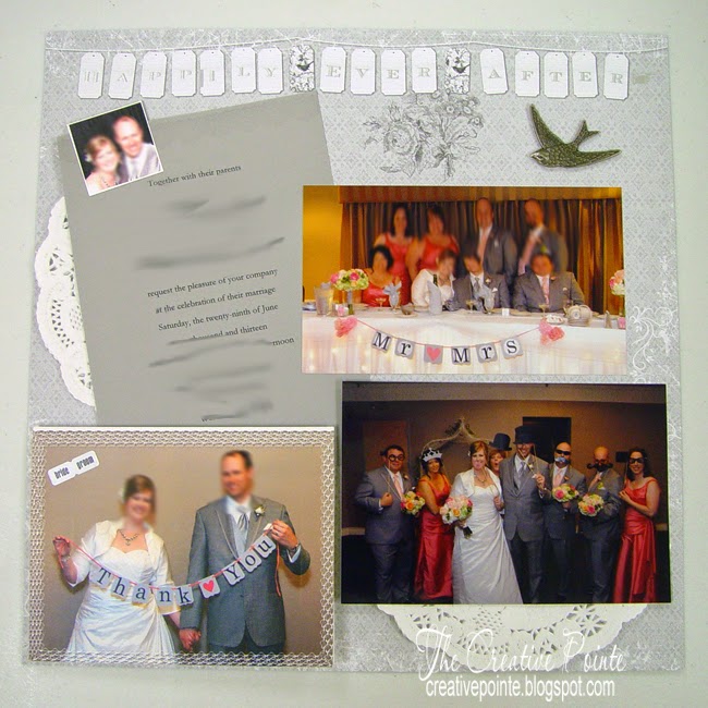 Scrapbook Layout: Wedding Scrapbook, Anniversary Pages