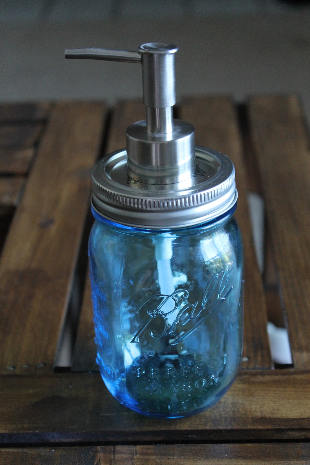Serendipitous Discovery 100th Anniversary Blue Ball Mason Jar Bathroom Accessories
