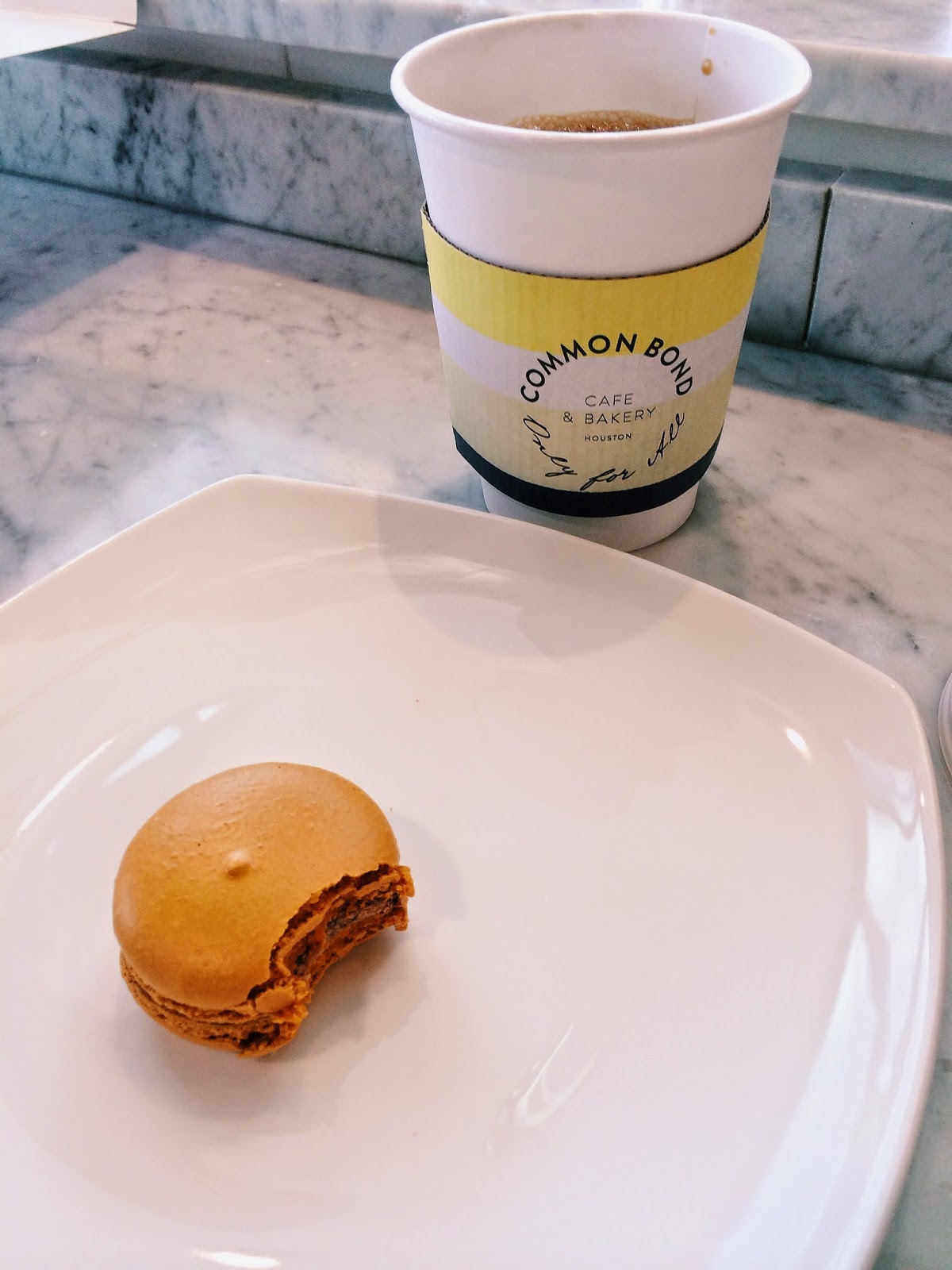 The Common Bond, The Common Bond Houston, The Common Bond Bakery, The Common Bond Bakery and Cafe, Macaron, Passion Fruit Macaron, The Common Bond Macaron