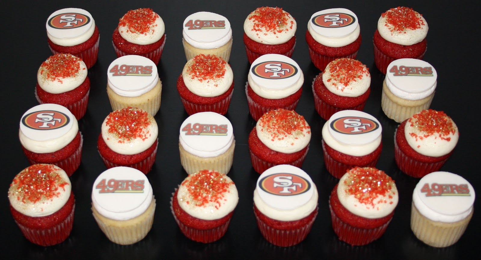 Jacqueline's Sweet Shop San Francisco 49ers Superbowl Cupcakes