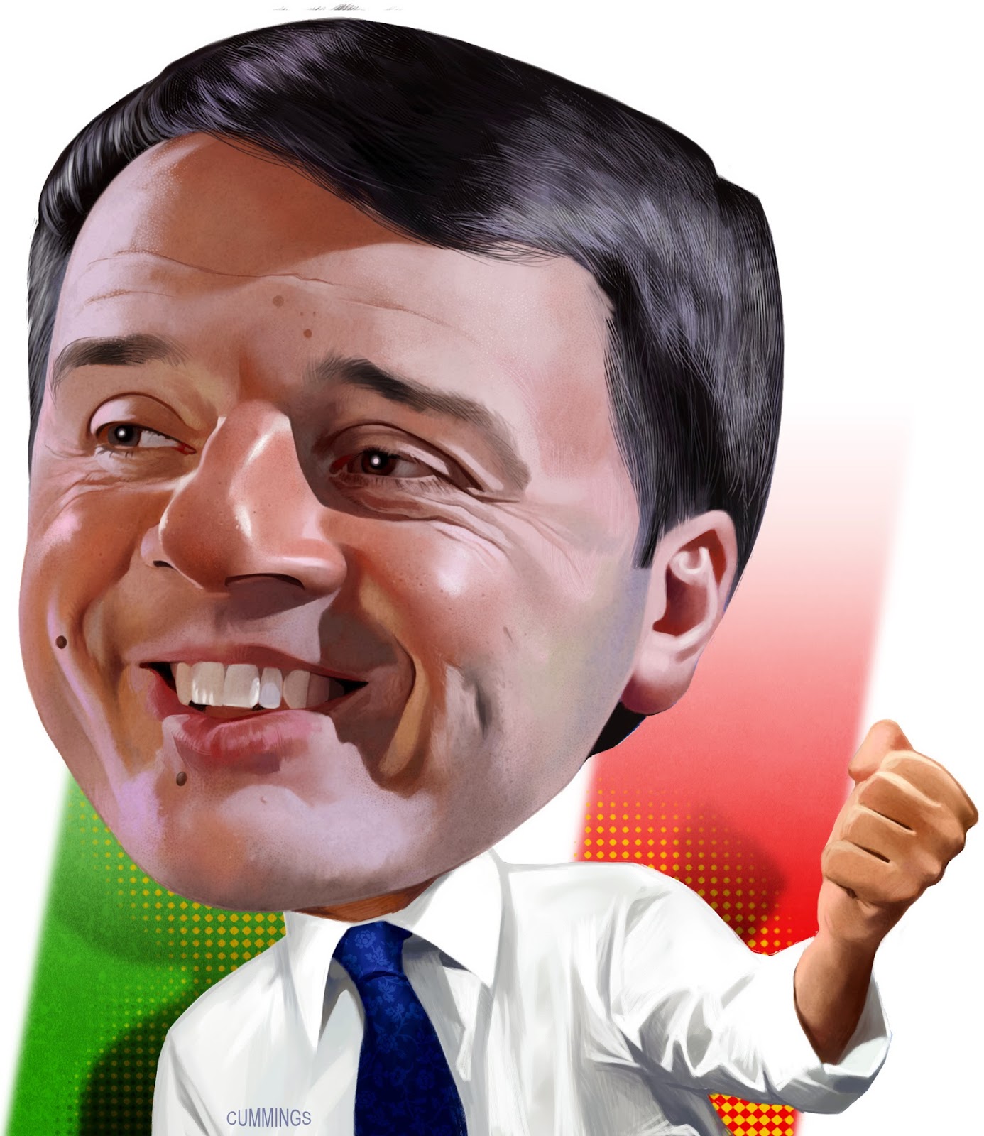 Joe Cummings Illustration Matteo Renzi