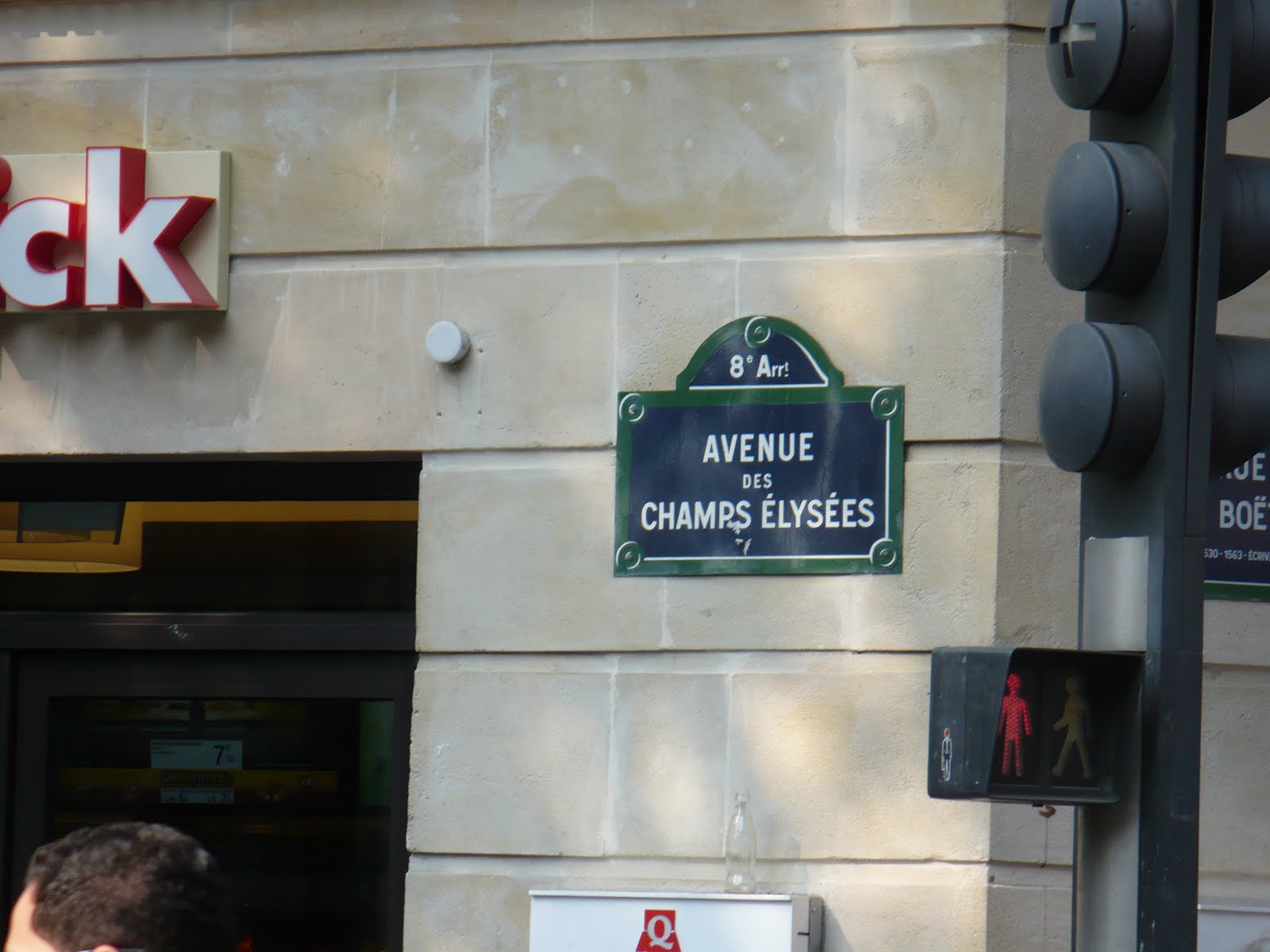Champs Elysees Sign