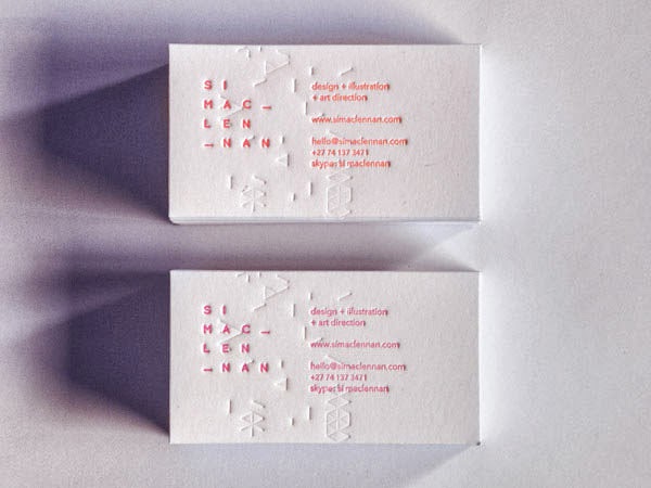 Embossed Business Cards