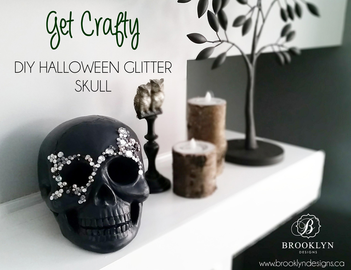 GET CRAFTY Halloween Glitter Skull Brooklyn Designs