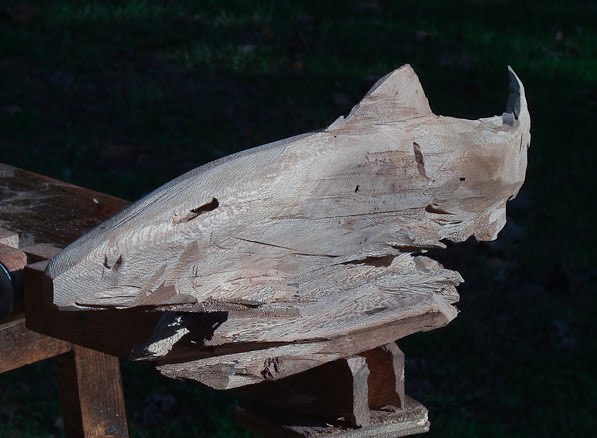 sycamore trout carving