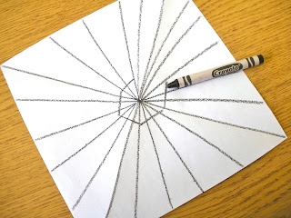 Student drawing lesson on making a web Student drawing lesson on making a web