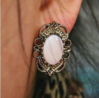 pink earrings gemstone