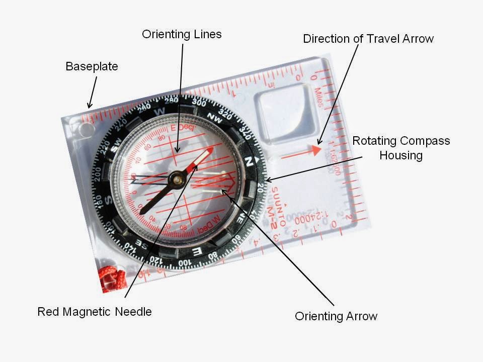 Outdoor Quest Magnetic Compass Sighting Taking A Bearing