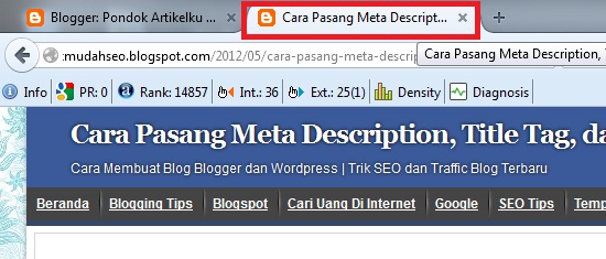 tab browser harus menampilkan judul artikel