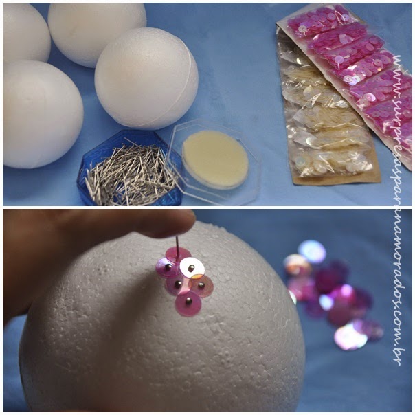 DIY - Bolas de Isopor Decoradas | Surpresas para Namorados