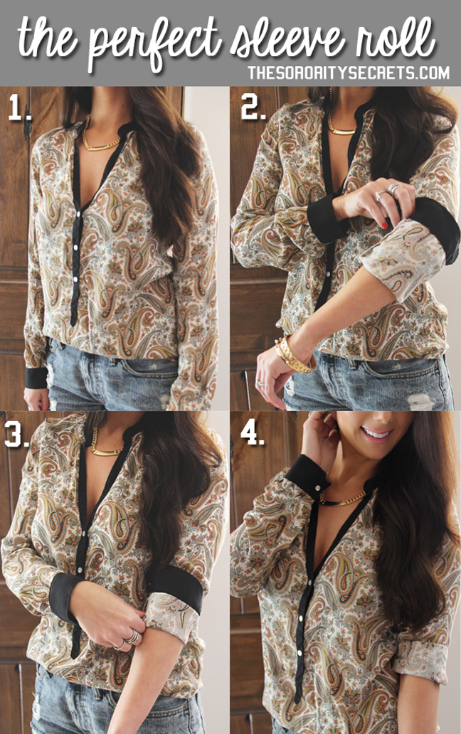 The Sorority Secrets How To Perfectly Roll Sleeves