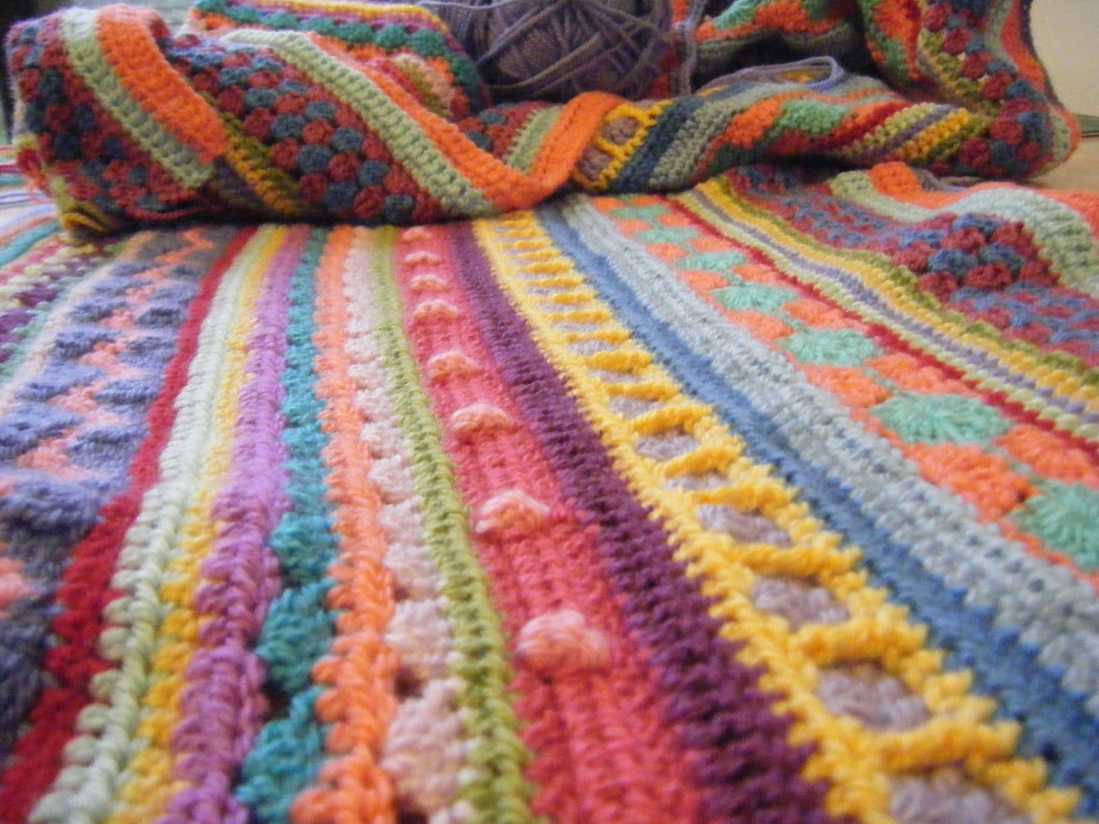 Henry's Shed Mixed stitch blanket update