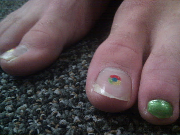 google chrome nail art - painting