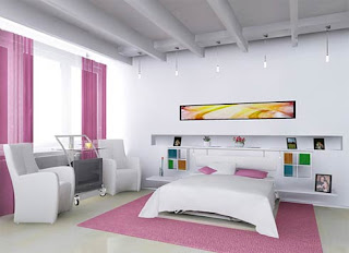 Soft Pink and White Bedroom