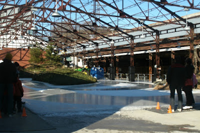 Evergreen Brick Works ice rink at Koerner Gardens by garden muses: a Toronto gardening blog