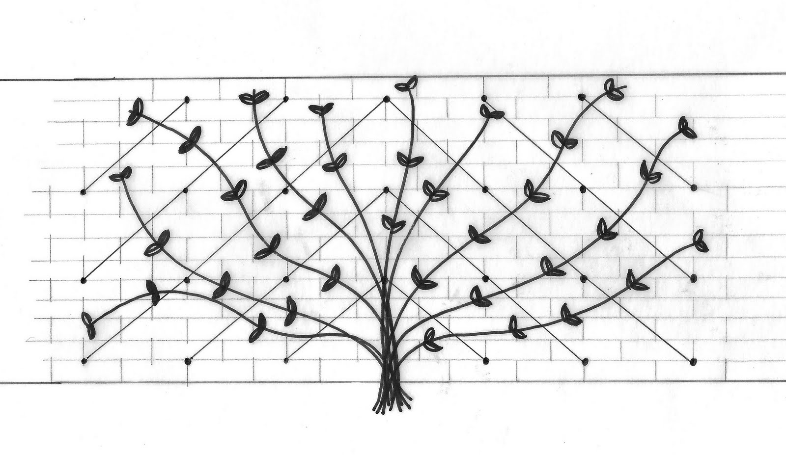 the absentminded gardener How to Make a Wire Trellis for a Brick Wall
