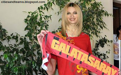 Madonna With Galatasaray Shirt And Scarf In Istanbul, TURKEY