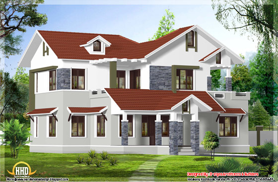 2200 square feet 4 bedroom house design - May 2012