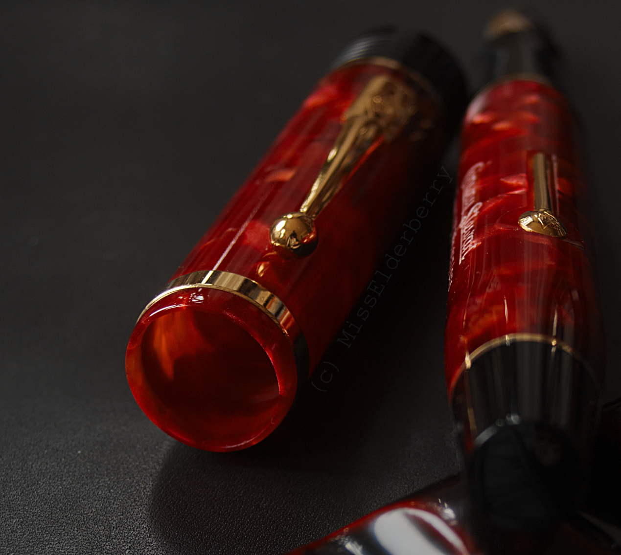 these beautiful pens Red Pens! Conway Stewart Churchill in Cherry Red