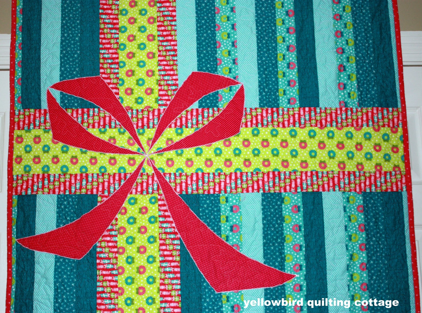 Yellow Bird Quilting Cottage Christmas Package Quilt