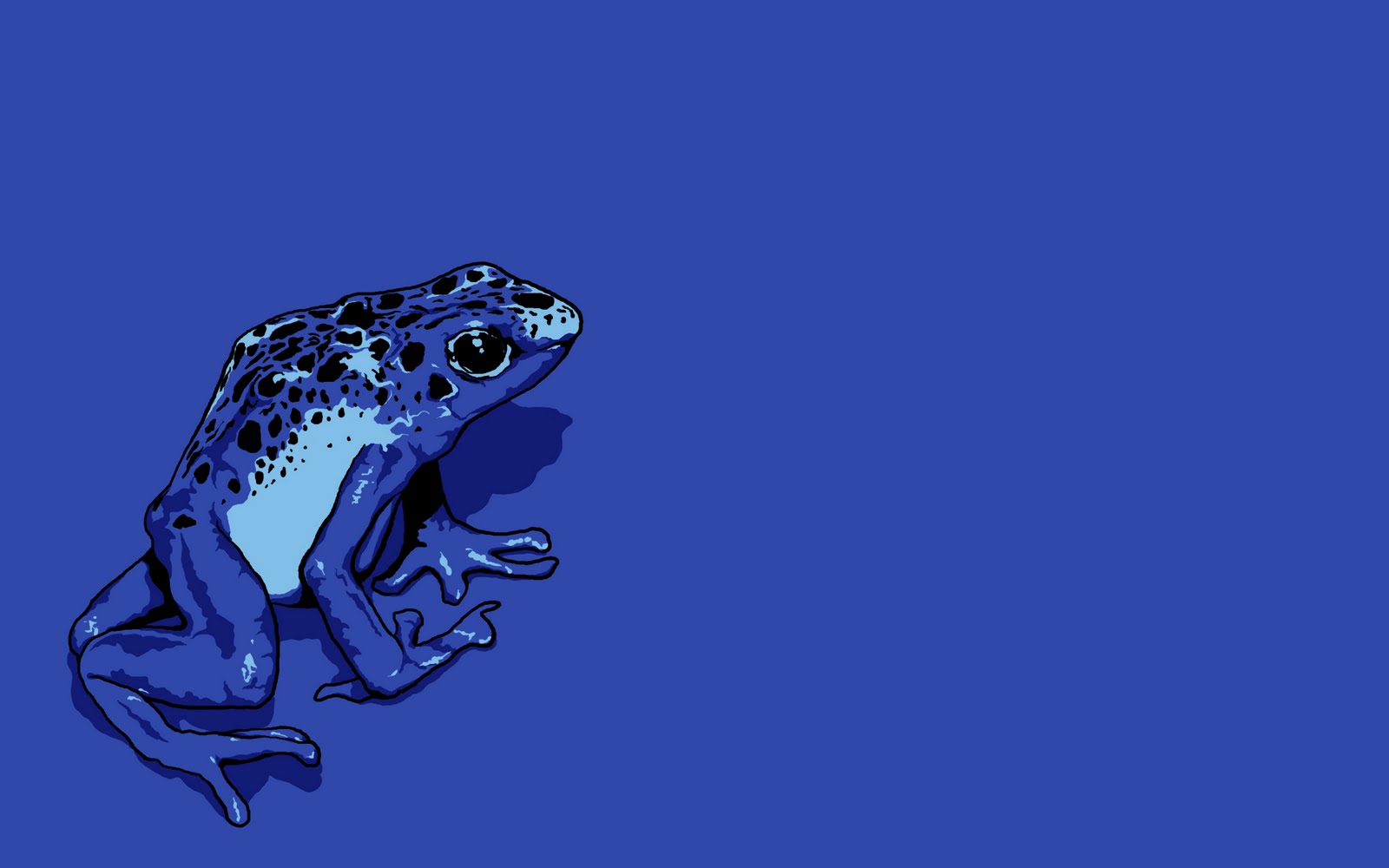 Funny Animal Funny blue frog logo