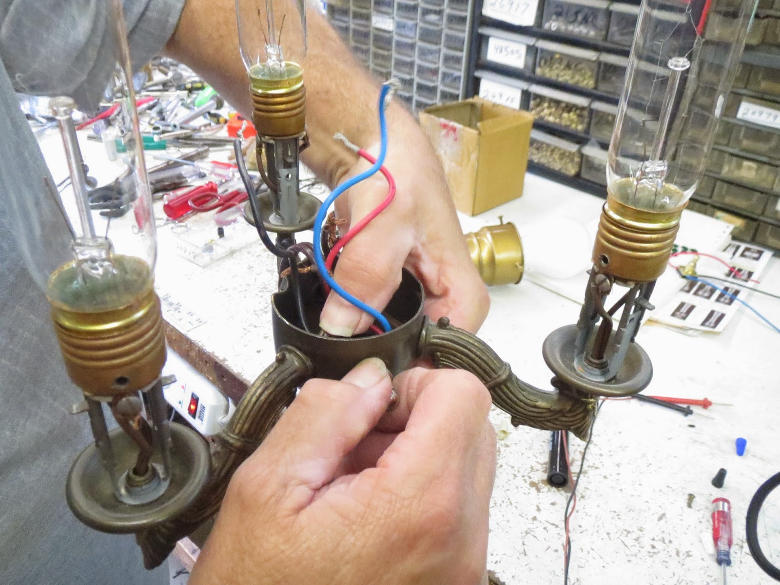 Lamp Parts and Repair | Lamp Doctor: Broken Antique Brass Reflector