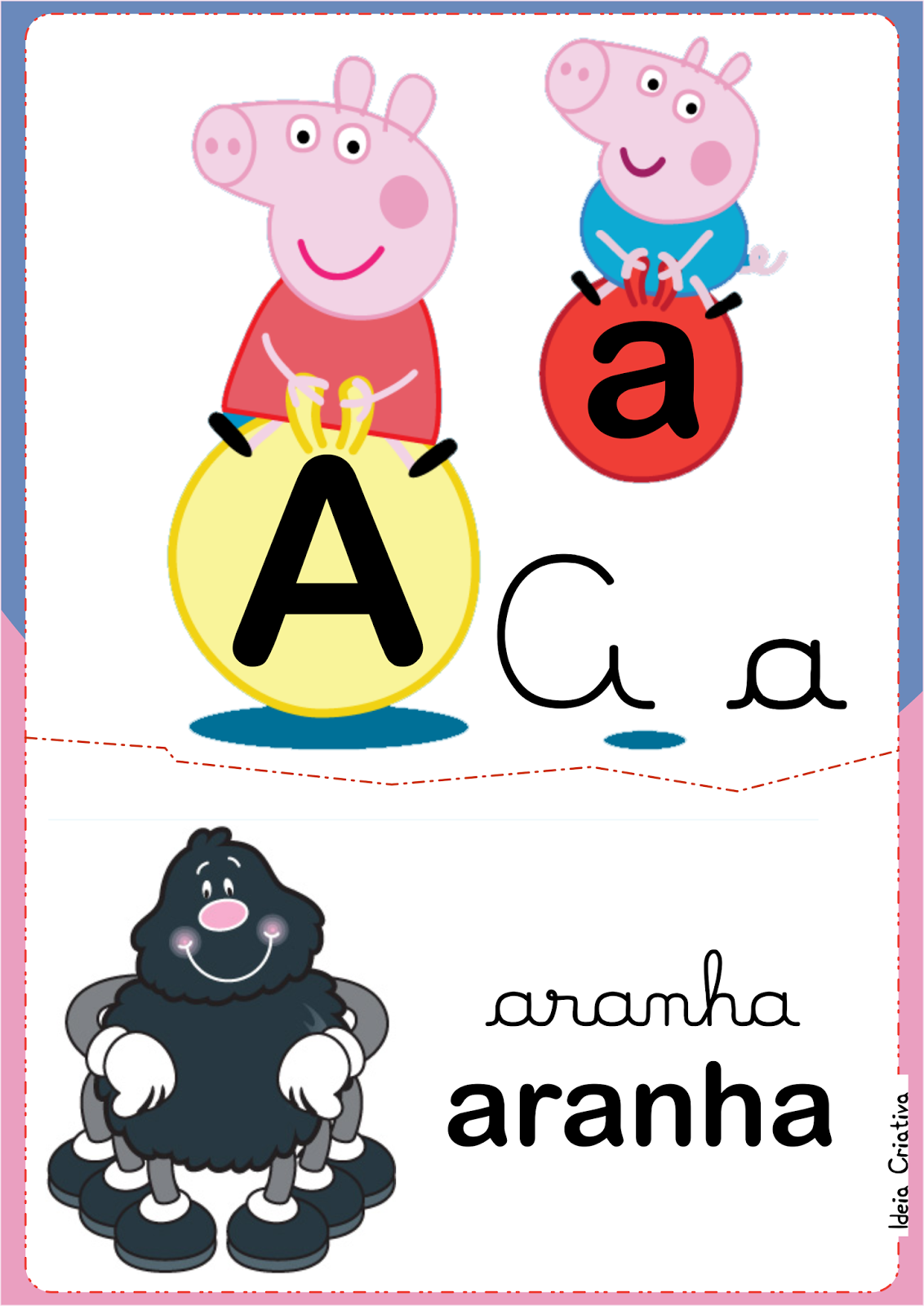 Alfabeto cartaz Peppa Pig para imprimir-ALFABETOS LINDOS