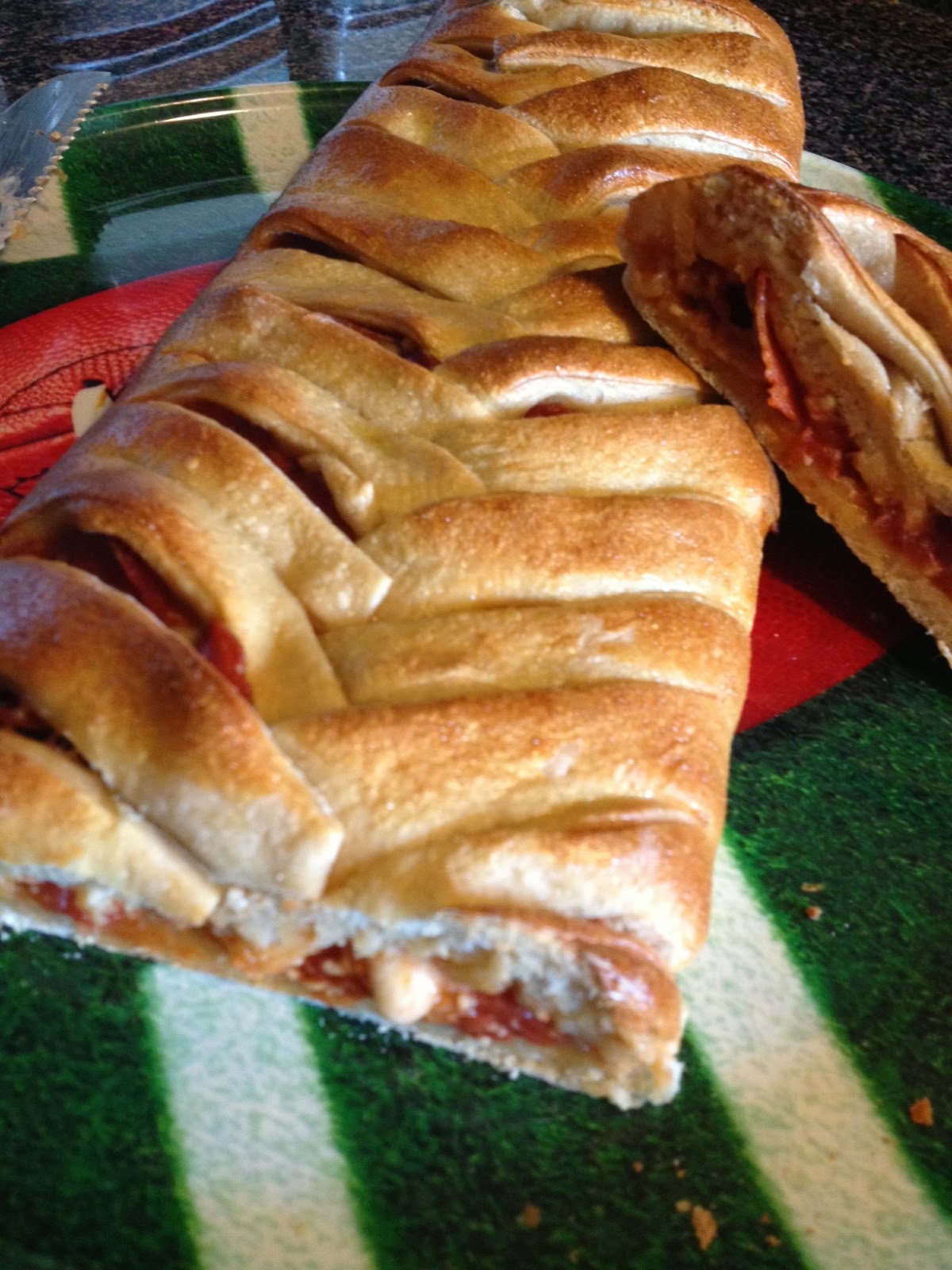 The Classy Cook Braided Pepperoni Pizza Bread