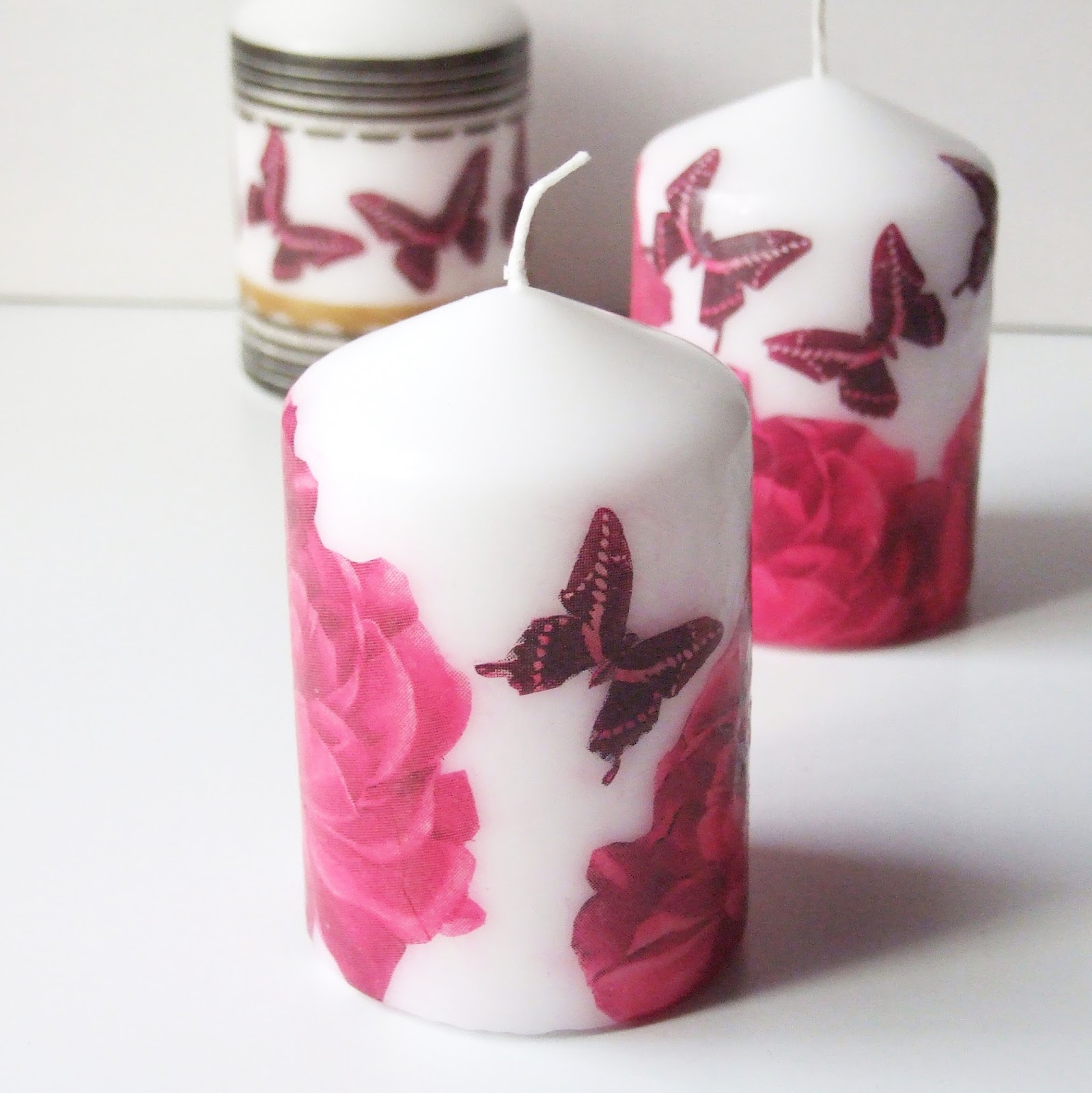 DIY DECOUPAGE CANDLES. Gathering Beauty