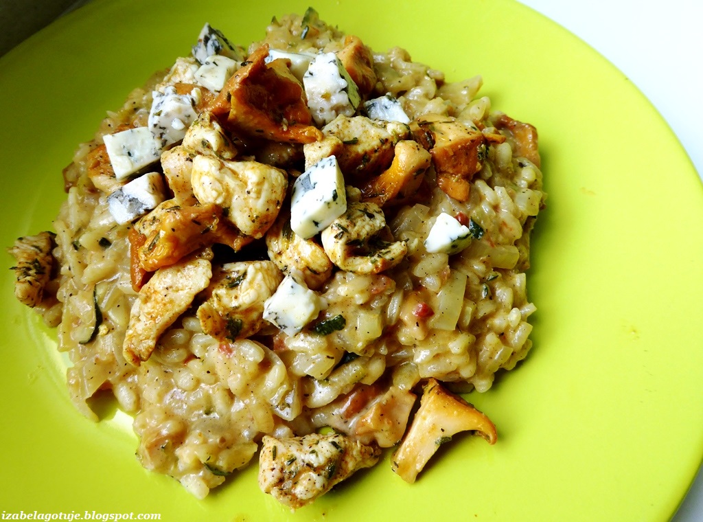 izabela gotuje RISOTTO Z KURKAMI, CUKINIĄ I SUSZONYMI POMIDORAMI