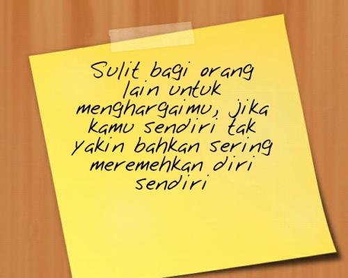 Meremehkan Diri Sendiri