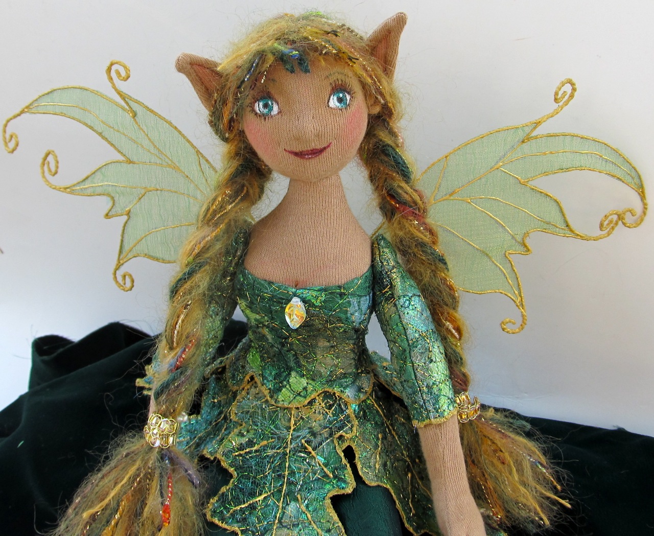 The Fairies Nest OOAK Cloth Dolls & Fiber Fantasies A Forest Fairy