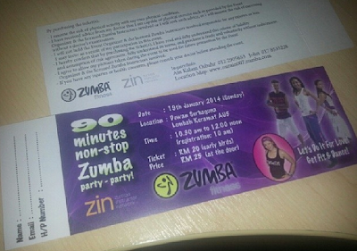 Confirmed! Zumba Fitness Party 19th January 2014