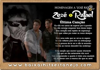 Baixar Zezé e Rafael - Última canção (Homenagem José Rico)