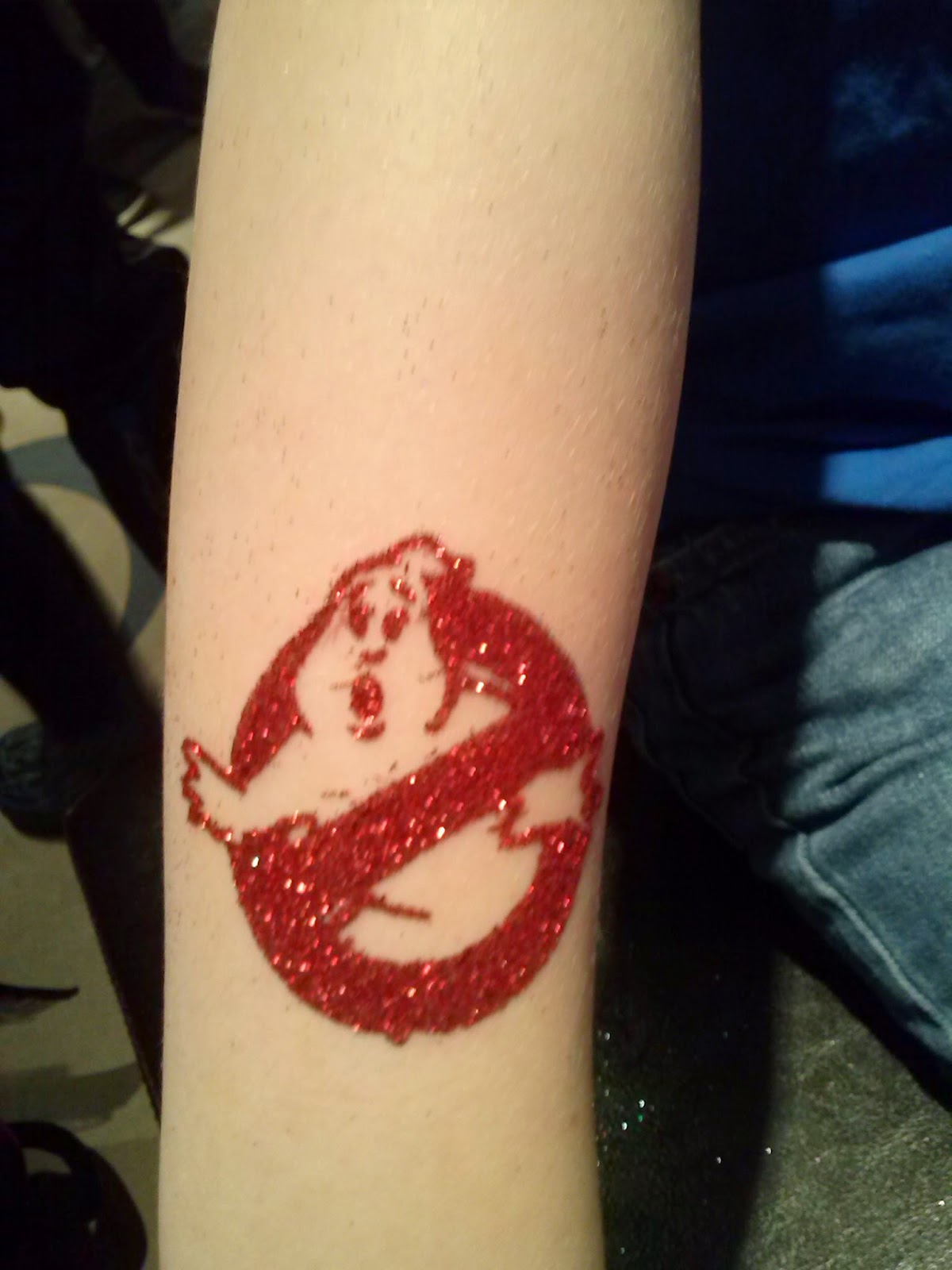Ghostbusters Glitter Tattoo